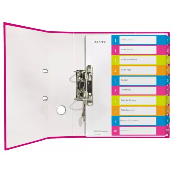 Leitz Índices imprimíveis PP A4+ 1-10 WOW, Separador numérico, Polipropileno (PP), Multicolor, Formato horizontal, A4 Maxi, 245 mm