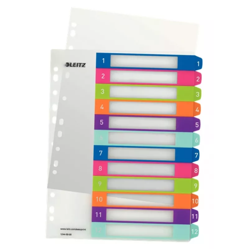 Esselte 1244-00-00 Separador numérico Polipropileno (PP) Multicolor
