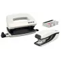 Leitz Conjunto agrafador e perfurador Mini WOW, 10 folhas, Pearl, Branco, P2, Metal, Plástico, 80 g/m², 3,5 cm