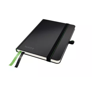 Leitz Caderno Complete A6 quadriculado 96 g 80 folhas, Preto, A6, 80 folhas, 96 g/m², Quadriculado, Capa dura
