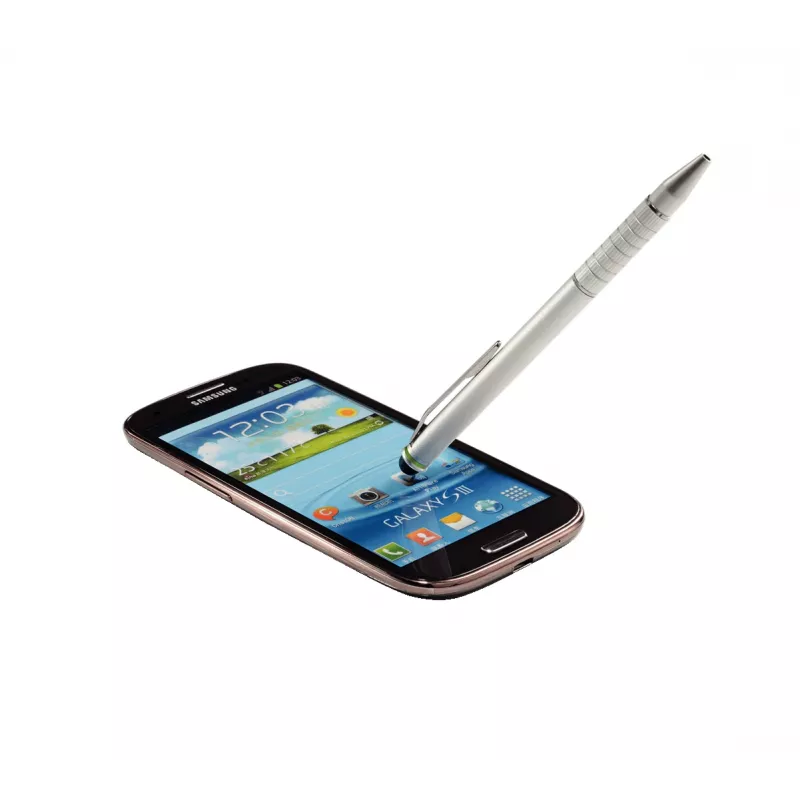 Canetas stylus Leitz 2 em 1 Complete para dispositivos com ecrã tátil, universal, todas as marcas, prateado, iPad, alumínio, silicone, 10 g