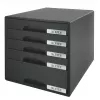 Gaveteiro Leitz Plus com 5 gavetas, 5 gaveta(s), plástico, preto, 287 x 363 x 270 mm