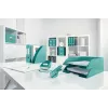 Agrafador Leitz WOW, 15 folhas, turquesa, P2, n.º 10, 80 g/m², 4,95 cm, traseiro