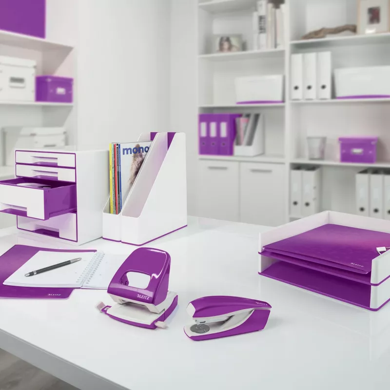 Agrafador Leitz WOW 5502 metal 30 folhas, 30 folhas, roxo, P3, metal, plástico, 80 g/m², 4 cm