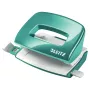 Perfurador Leitz NeXXt WOW Mini 2 furos / 10 folhas, 10 folhas, turquesa, cinzento, plástico, 8 cm, 5,5 mm, A4