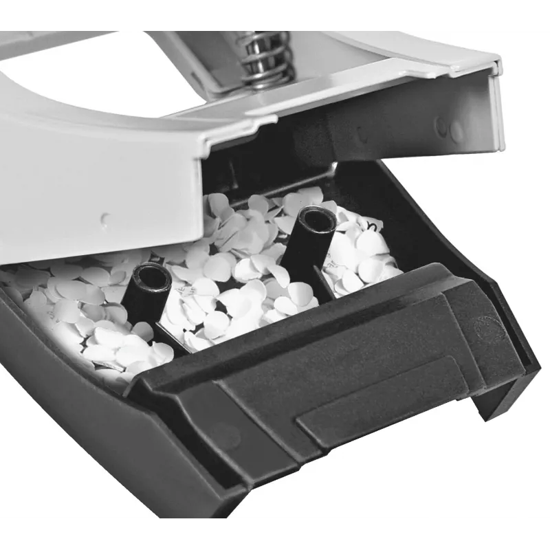Perfurador Leitz NeXXt WOW Mini 2 furos / 10 folhas, 10 folhas, turquesa, cinzento, plástico, 8 cm, 5,5 mm, A4