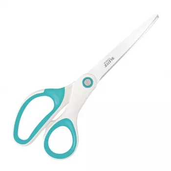 Tesoura de escritório Leitz WOW Titanium 205 mm, corte reto, individual, azul, branco, aço inoxidável, tesoura de escritório, titânio