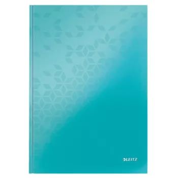 Caderno Leitz WOW A4 pautado com capa dura 90 g/80 folhas, padrão, azul, A4, 80 folhas, 80 g/m², papel pautado