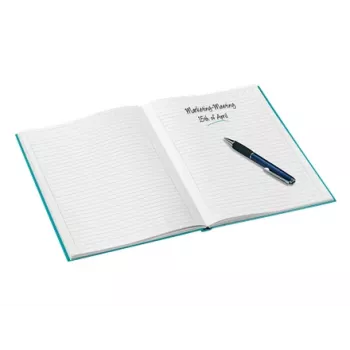 Caderno Leitz WOW A4 pautado com capa dura 90 g/80 folhas, padrão, azul, A4, 80 folhas, 80 g/m², papel pautado