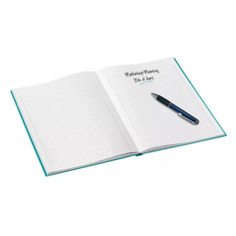 Caderno Leitz WOW A4 pautado com capa dura 90 g/80 folhas, padrão, azul, A4, 80 folhas, 80 g/m², papel pautado