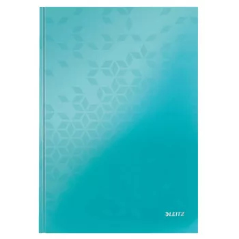 Caderno Leitz WOW A4 quadriculado com capa dura 90 g/80 folhas, padrão, azul, A4, 80 folhas, 80 g/m², papel quadriculado