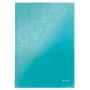 Caderno Leitz WOW A4 quadriculado com capa dura 90 g/80 folhas, padrão, azul, A4, 80 folhas, 80 g/m², papel quadriculado
