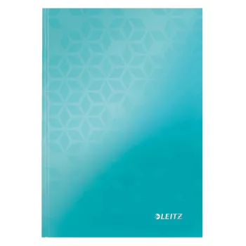 Caderno Leitz WOW A5 quadriculado com capa dura, padrão, azul, A5, 80 folhas, 80 g/m², papel quadriculado