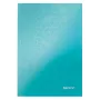 Caderno Leitz WOW A5 quadriculado com capa dura, padrão, azul, A5, 80 folhas, 80 g/m², papel quadriculado