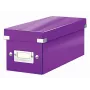 Caixa de armazenamento de CDs Leitz Click & Store WOW, roxo, cartão, 440 g