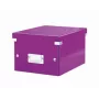 Caixa de armazenamento pequena Leitz Click & Store WOW, roxo, cartão, 540 g