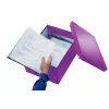 Caixa de armazenamento média Leitz Click & Store WOW, roxo, cartão, 16,7 L, 281 mm, 200 mm, 265 x 335 x 188 mm