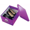 Caixa de armazenamento média Leitz Click & Store WOW, roxo, cartão, 16,7 L, 281 mm, 200 mm, 265 x 335 x 188 mm