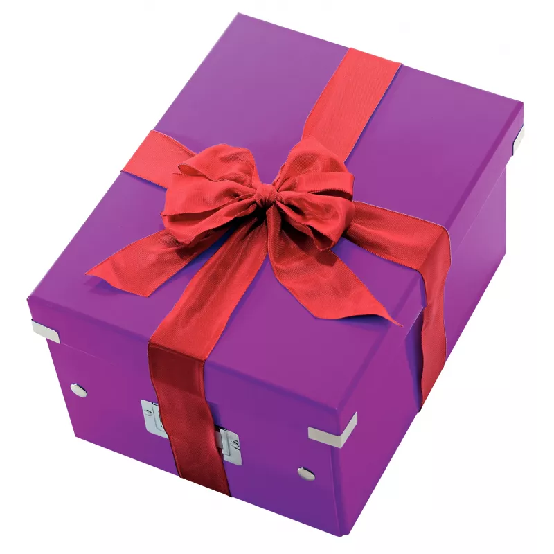 Caixa de armazenamento média Leitz Click & Store WOW, roxo, cartão, 16,7 L, 281 mm, 200 mm, 265 x 335 x 188 mm