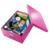 Caixa de armazenamento grande Leitz Click & Store WOW, rosa, cartão, níquel, 369 mm, 482 mm, 200 mm