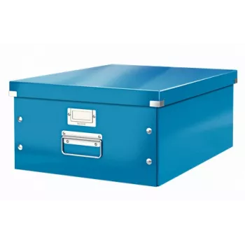Caixa de armazenamento grande Leitz Click & Store WOW, azul, cartão, 1,28 kg