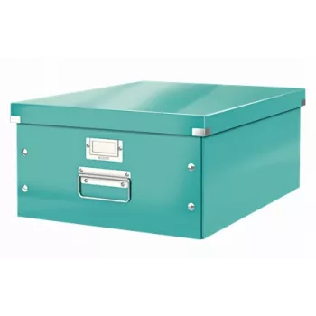Caixa de armazenamento grande Leitz Click & Store WOW, turquesa, cartão, 29,6 L, 1,28 kg, 1 unid.