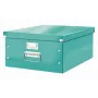 Caixa de armazenamento grande Leitz Click & Store WOW, turquesa, cartão, 29,6 L, 1,28 kg, 1 unid.