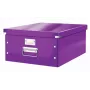 Caixa de armazenamento grande Leitz Click & Store WOW, violeta, cartão, 1,28 kg