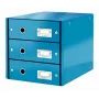 Gaveteiro Leitz Click & Store WOW (3 gavetas), azul, cartão, 2,21 kg