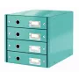 Gaveteiro Leitz Click & Store WOW (4 gavetas), azul, cartão, 2,49 kg