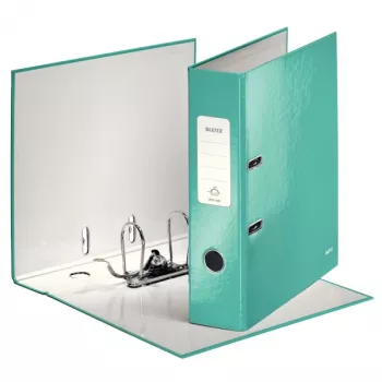 Dossier de alavanca Leitz 180° WOW POB/laminado A4/80mm, A4, cartão, turquesa, 600 folhas, 80 g/m², 8 cm