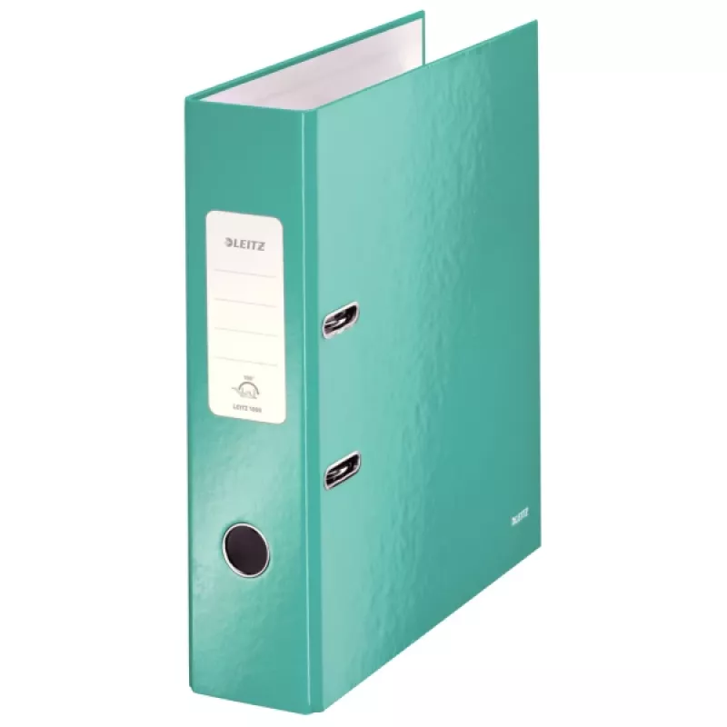 Dossier de alavanca Leitz 180° WOW POB/laminado A4/80mm, A4, cartão, turquesa, 600 folhas, 80 g/m², 8 cm