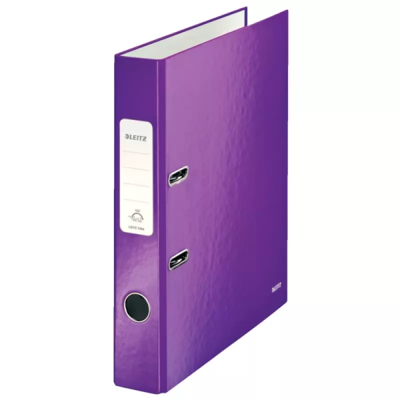 Dossier de alavanca Leitz 180° WOW POB/laminado A4/50mm, A4, cartão, roxo, 350 folhas, 80 g/m², 5 cm
