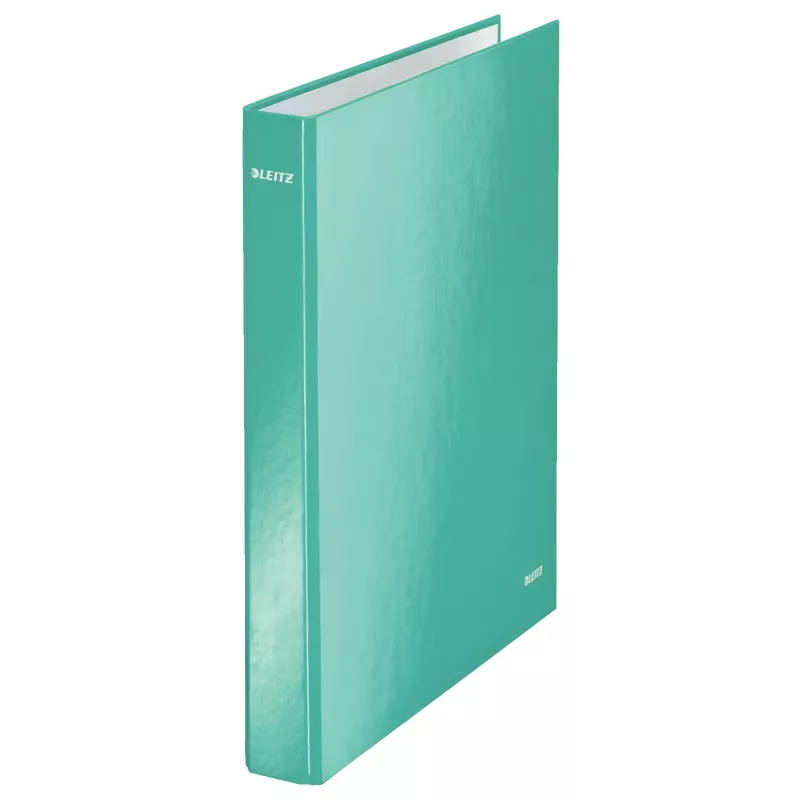 Dossier de anéis Leitz WOW laminado A4+ 2DR/25mm, A4, cartão, azul, branco, 250 folhas, 80 g/m²