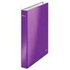 Dossier de anéis Leitz WOW laminado A4+ 2DR/25mm, A4, cartão, violeta, branco, 250 folhas, 80 g/m²