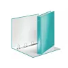 Dossier de anéis Leitz WOW laminado A4+ 4DR/25mm, A4, cartão, metálico, turquesa, 230 folhas, 80 g/m², 2,5 cm