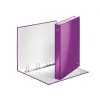Dossier de anéis Leitz WOW laminado A4+ 4DR/25mm, A4, cartão, metálico, violeta, 230 folhas, 80 g/m², 2,5 cm