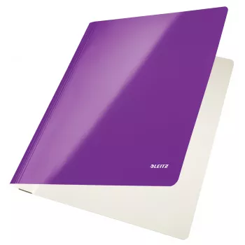 Pasta de arquivo plana Leitz cartão WOW A4, A4, cartão, roxo, 250 folhas, 240 mm, 3 mm
