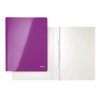 Pasta de arquivo plana Leitz cartão WOW A4, A4, cartão, roxo, 250 folhas, 240 mm, 3 mm