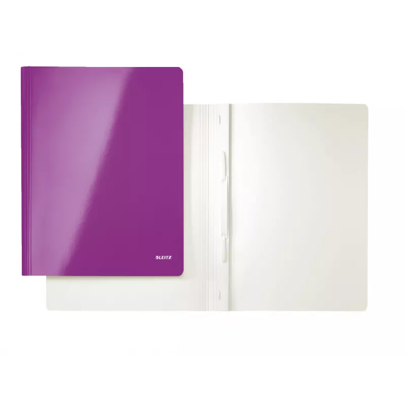 Pasta de arquivo plana Leitz cartão WOW A4, A4, cartão, roxo, 250 folhas, 240 mm, 3 mm