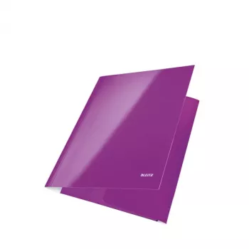 Pasta de 3 abas Leitz WOW cartão/POB A4, A4, polipropileno (PP), violeta, 250 folhas, 80 g/m², papel