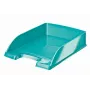 Bandeja de correspondência Leitz WOW, plástico, azul, A4, envelope, carta, nota, papel, 242 x 330 x 60 mm, 255 x 357 x 70 mm