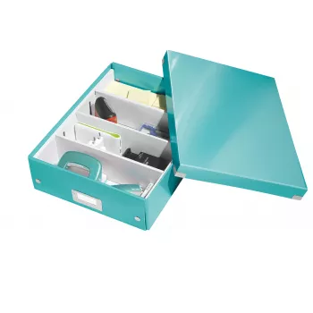 Leitz Click & Store WOW Medium Organiser Box, azul, cartão, 880 g