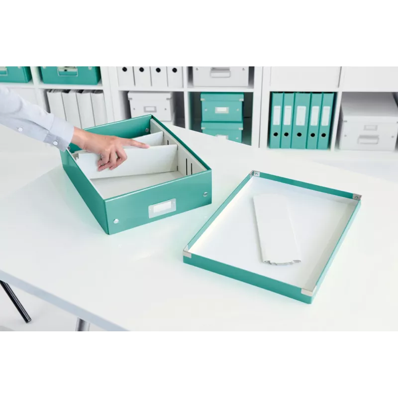 Leitz Click & Store WOW Medium Organiser Box, azul, cartão, 880 g