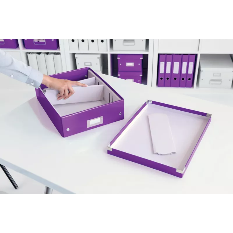 Leitz Click & Store WOW Mittlere Organizer-Box, roxo, cartão, 880 g