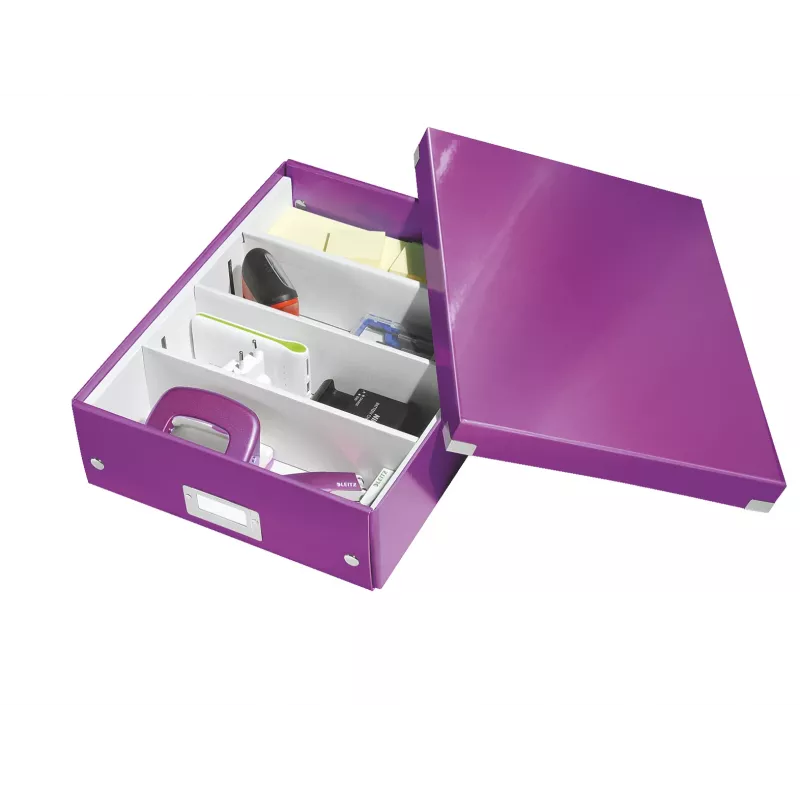 Leitz Click & Store WOW Mittlere Organizer-Box, roxo, cartão, 880 g