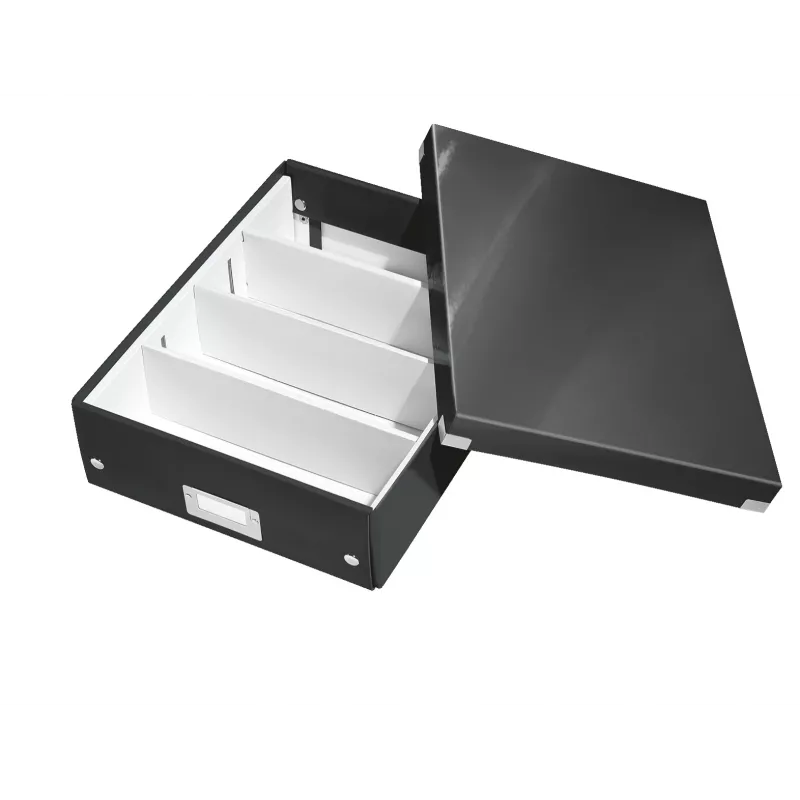 Leitz Click & Store WOW Medium Organizer-Box, preto, cartão, 880 g