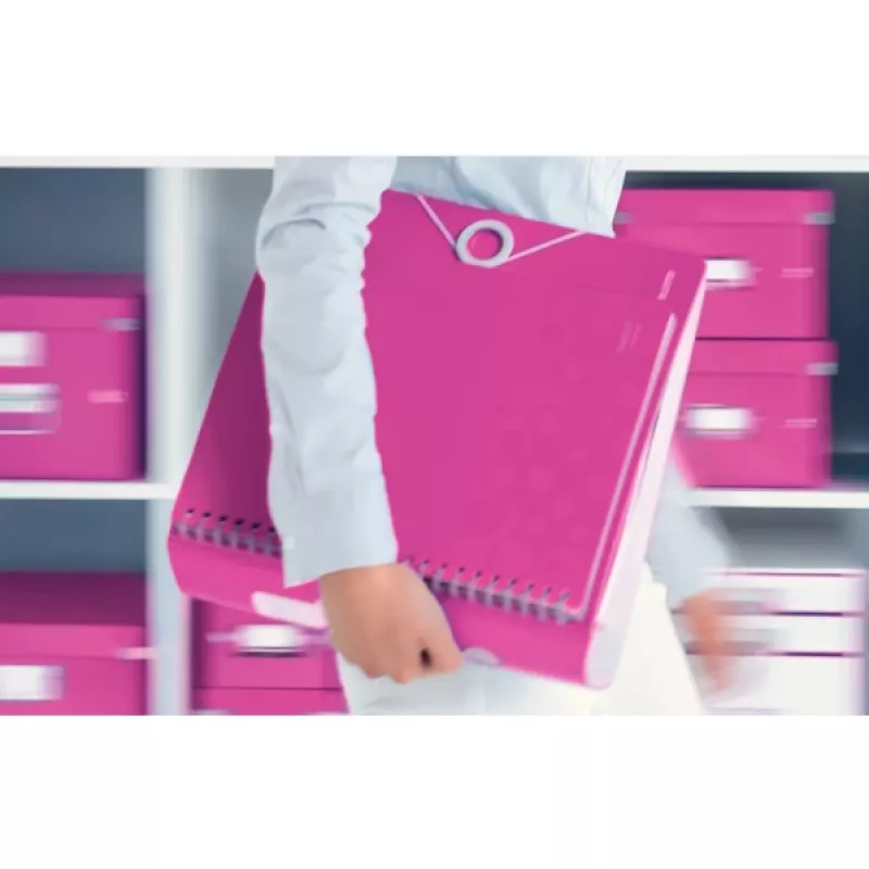Leitz Lever Arch File Active PP WOW A4/80mm, A4, Polyfoam, rosa, 500 folhas, 80 g/m², 8,2 cm