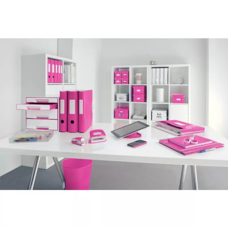 Leitz Lever Arch File Active PP WOW A4/80mm, A4, Polyfoam, rosa, 500 folhas, 80 g/m², 8,2 cm