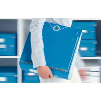 Leitz Lever Arch File Active PP WOW A4/80mm, A4, Polyfoam, azul, 500 folhas, 80 g/m², 8,2 cm